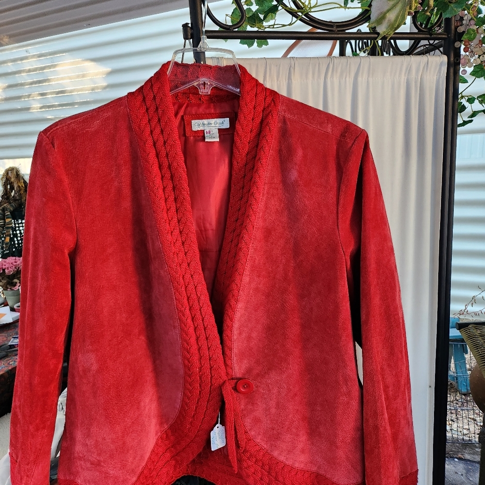 Suede/Leather, Knit Jacket